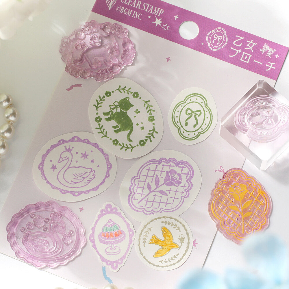 Maiden brooch Clear stamps